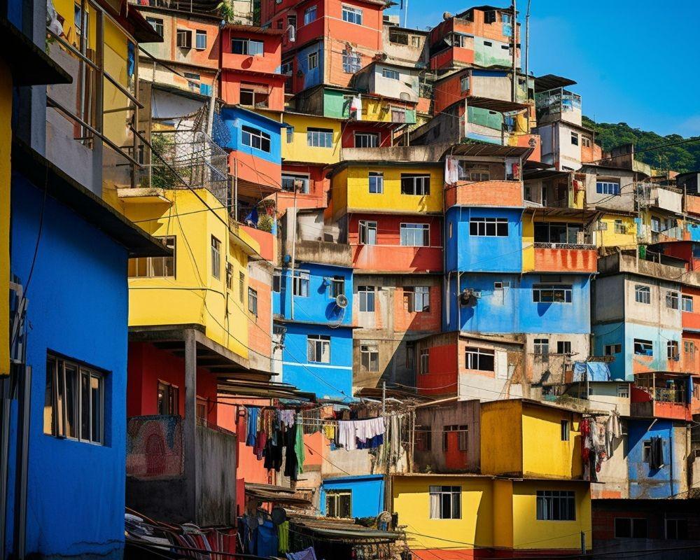 Le abitazioni colorate delle favelas brasiliane