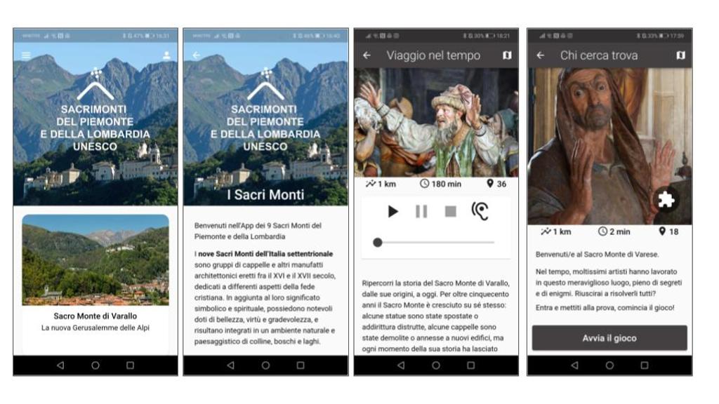 App ufficiale Sacri Monti, Patrimonio Unesco