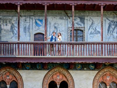 Casa Cavassa in Saluzzo Town, Italy. Art and Time Stock Photo - Image of  balcony, elegance: 224430918