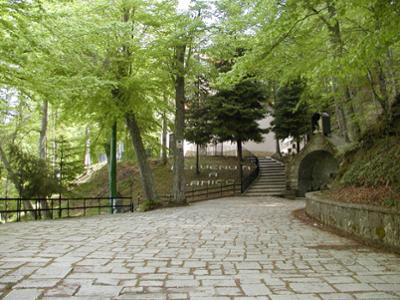 Il santuario di S. Amico nel bosco di monte miglio