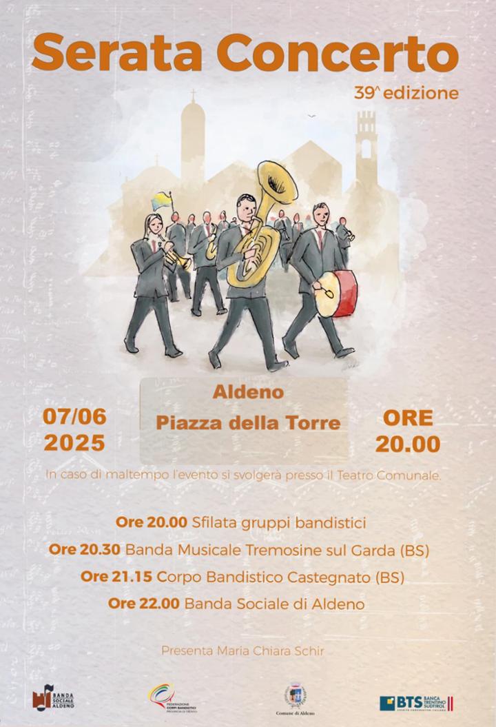 Banda Sociale Aldeno APS - Corpo Bandistico Castegnato (BS) - Banda Musicale Tremosine sul Garda (BS)